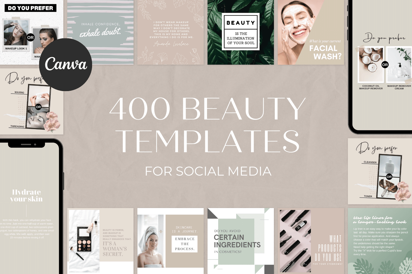 400 Beauty Salon Templates For Social Media