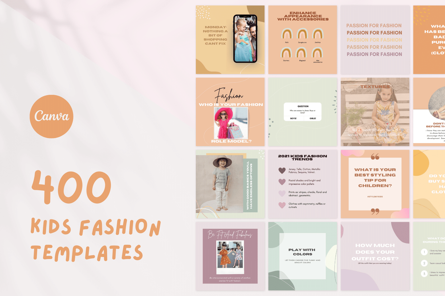 400 Kids Fashion Templates For Social Media