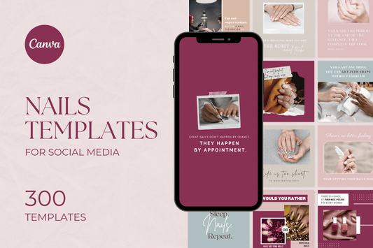 300 Nails Templates for Social Media