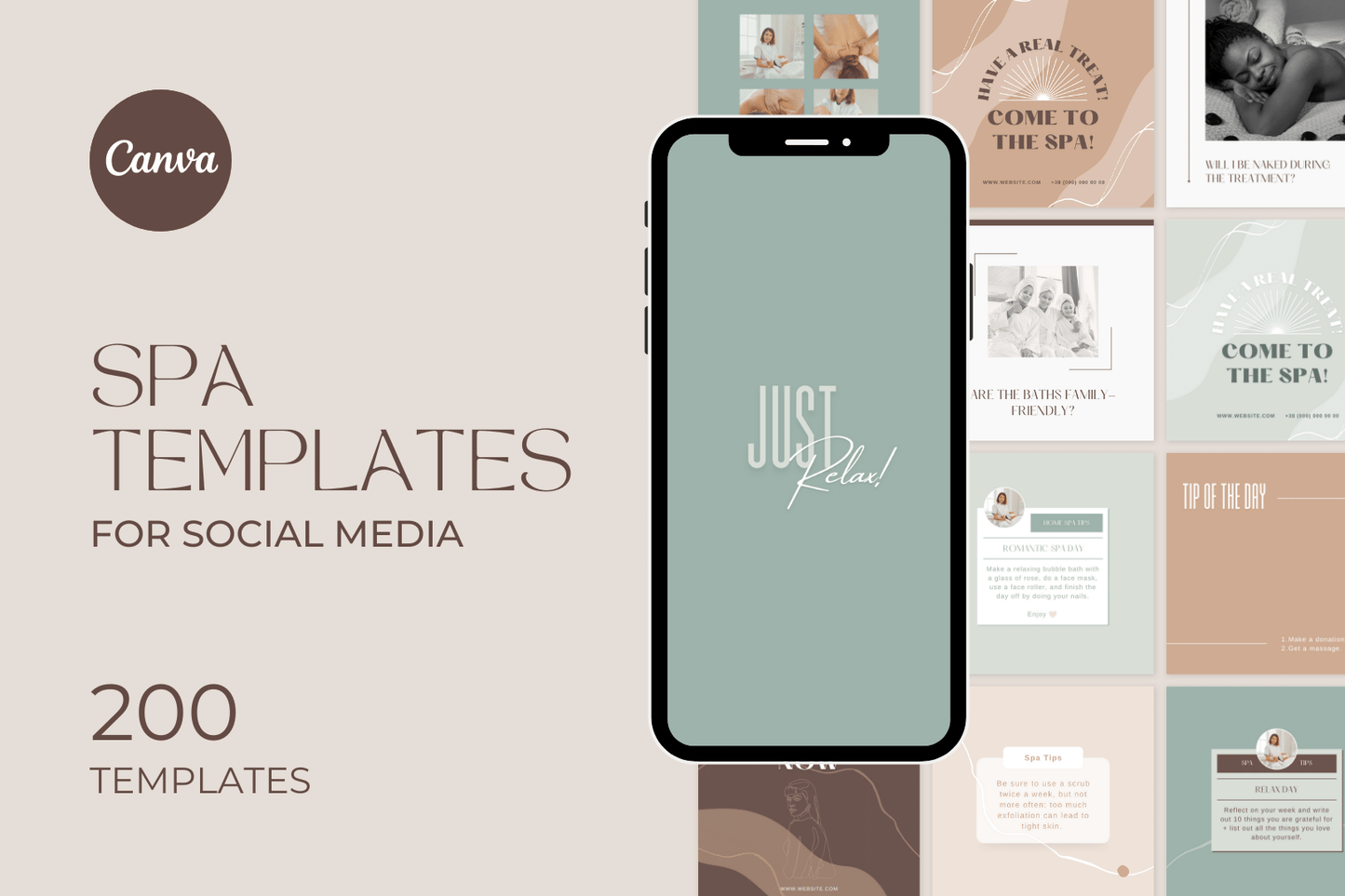 200 SPA Templates for Social Media