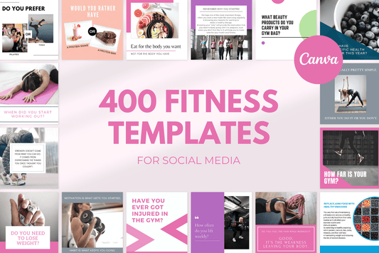 400 Premium Fitness Templates voor Social Media (Vrouwelijk)