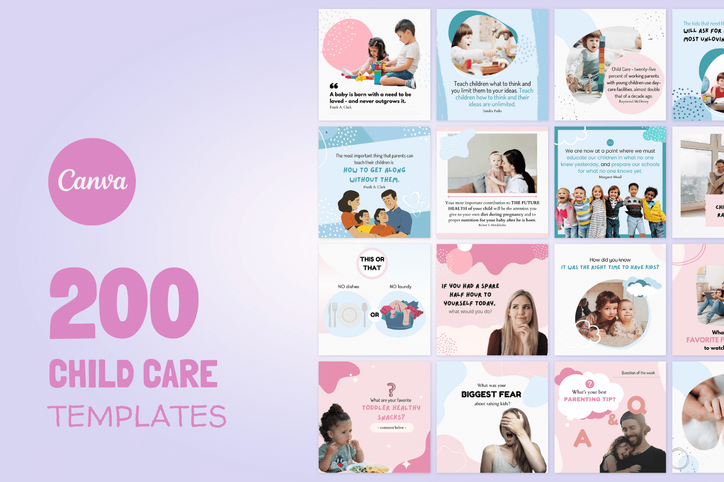 200 Child Care Templates for Social Media