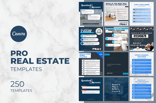 250 Pro Real Estate Templates for Social Media