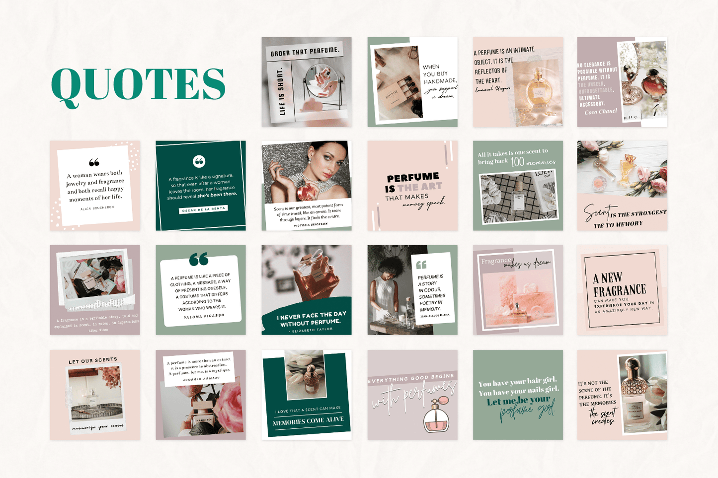 200 Perfume Templates for Social Media