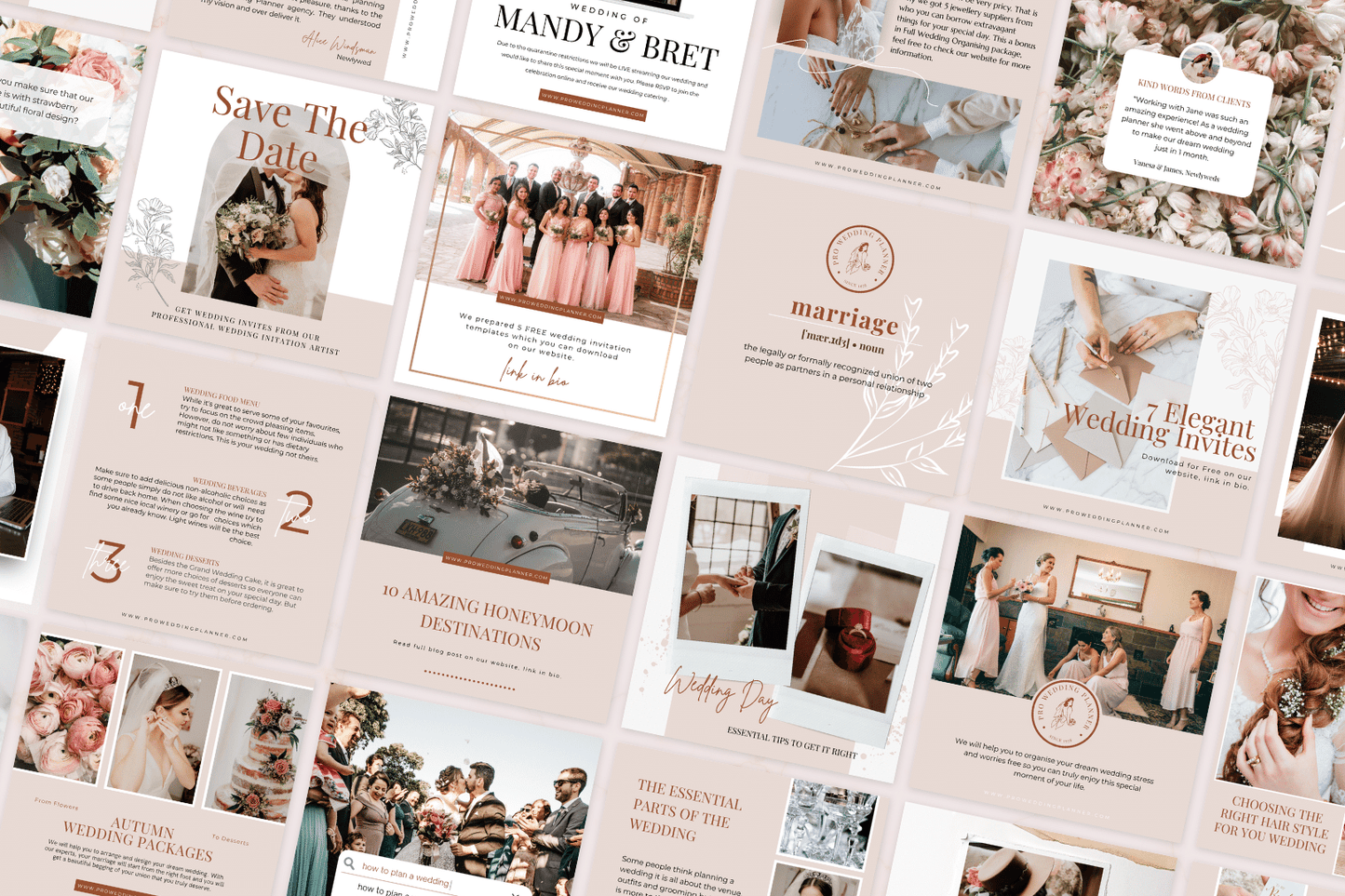 100 Wedding Templates for Social Media