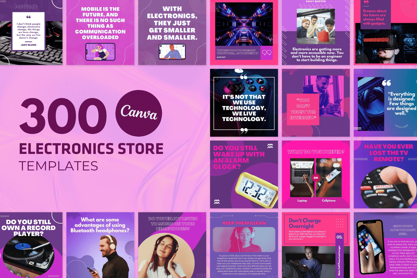 200 Electronics Store Templates for Social Media