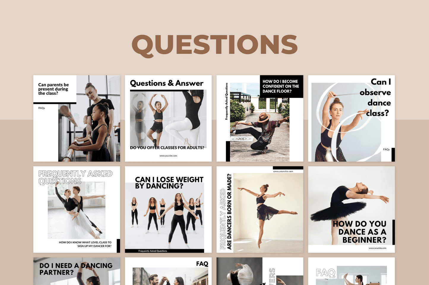 200 Dance Studio Templates for Social Media