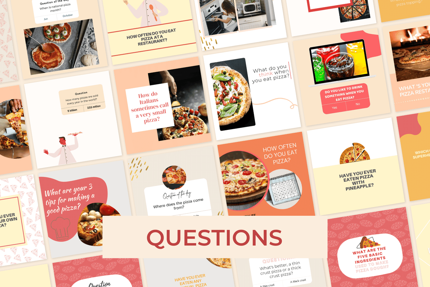 200 Pizza Templates for Social Media