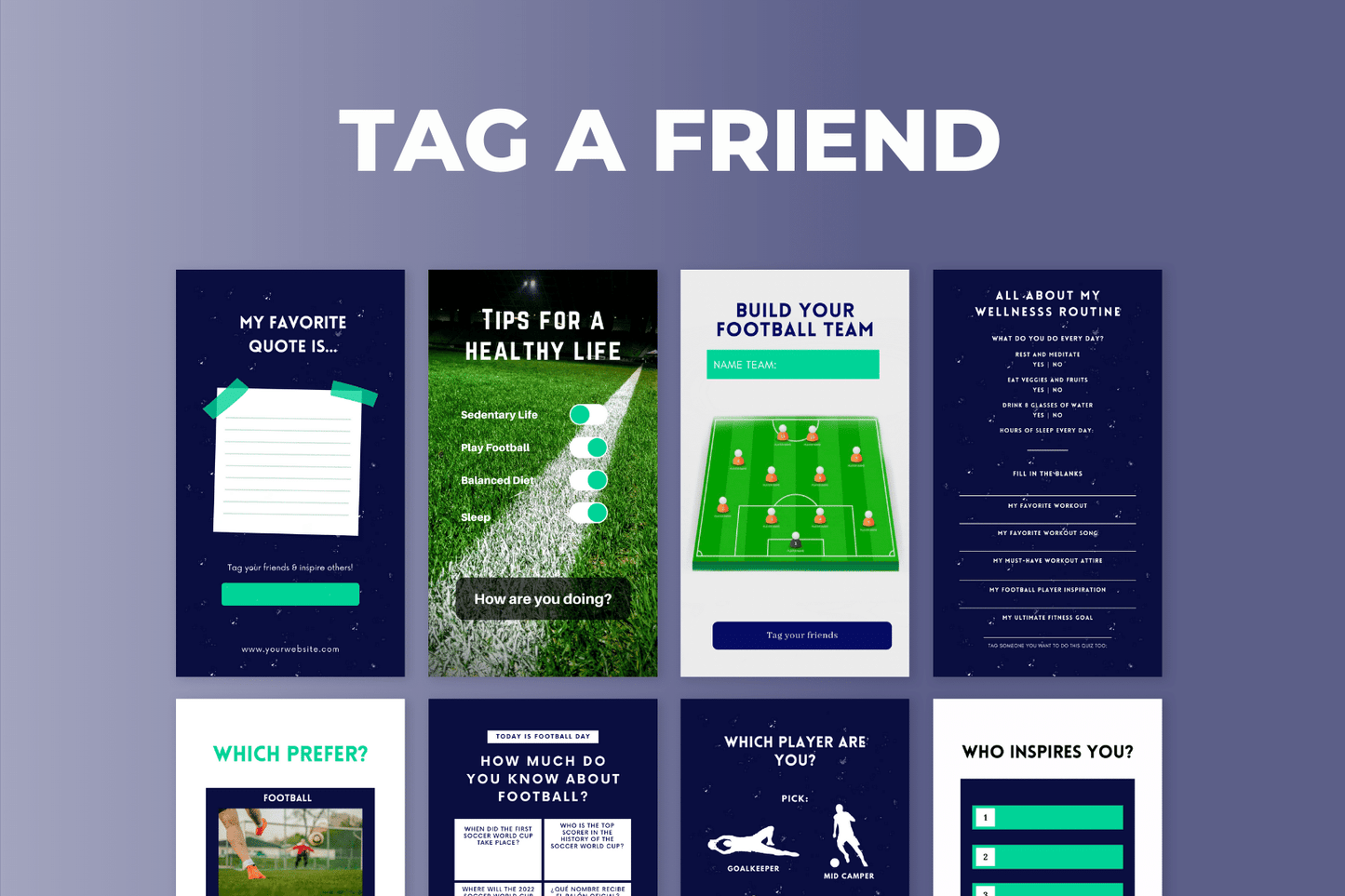 200 Football Templates for Social Media