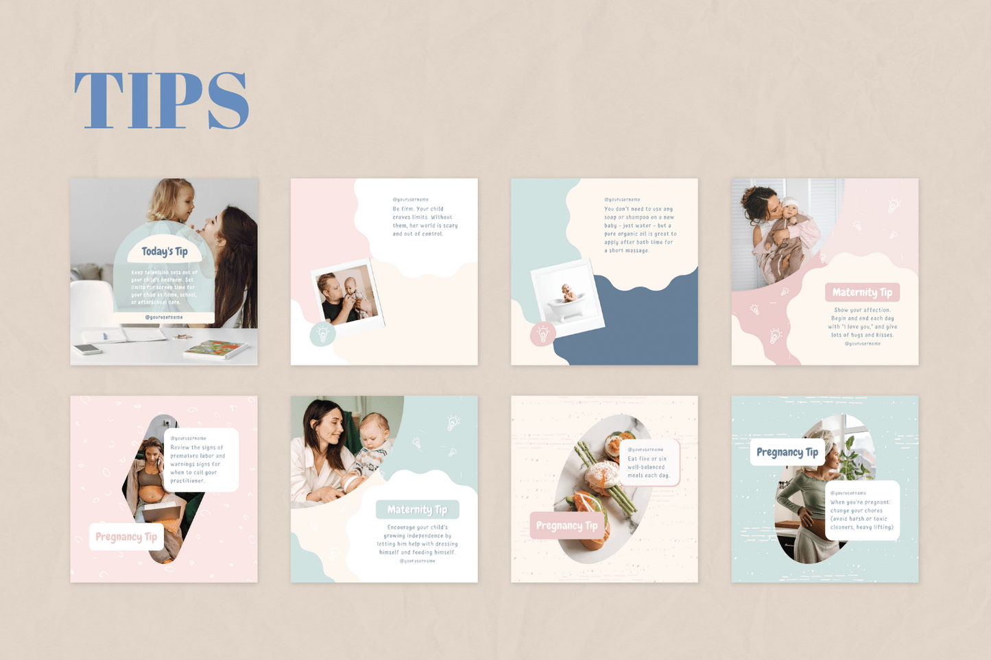 250 Pregnancy and Maternity Templates for Social Media