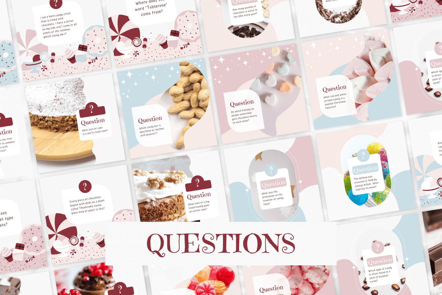 200 Sweets and Confectionery Templates for Social Media